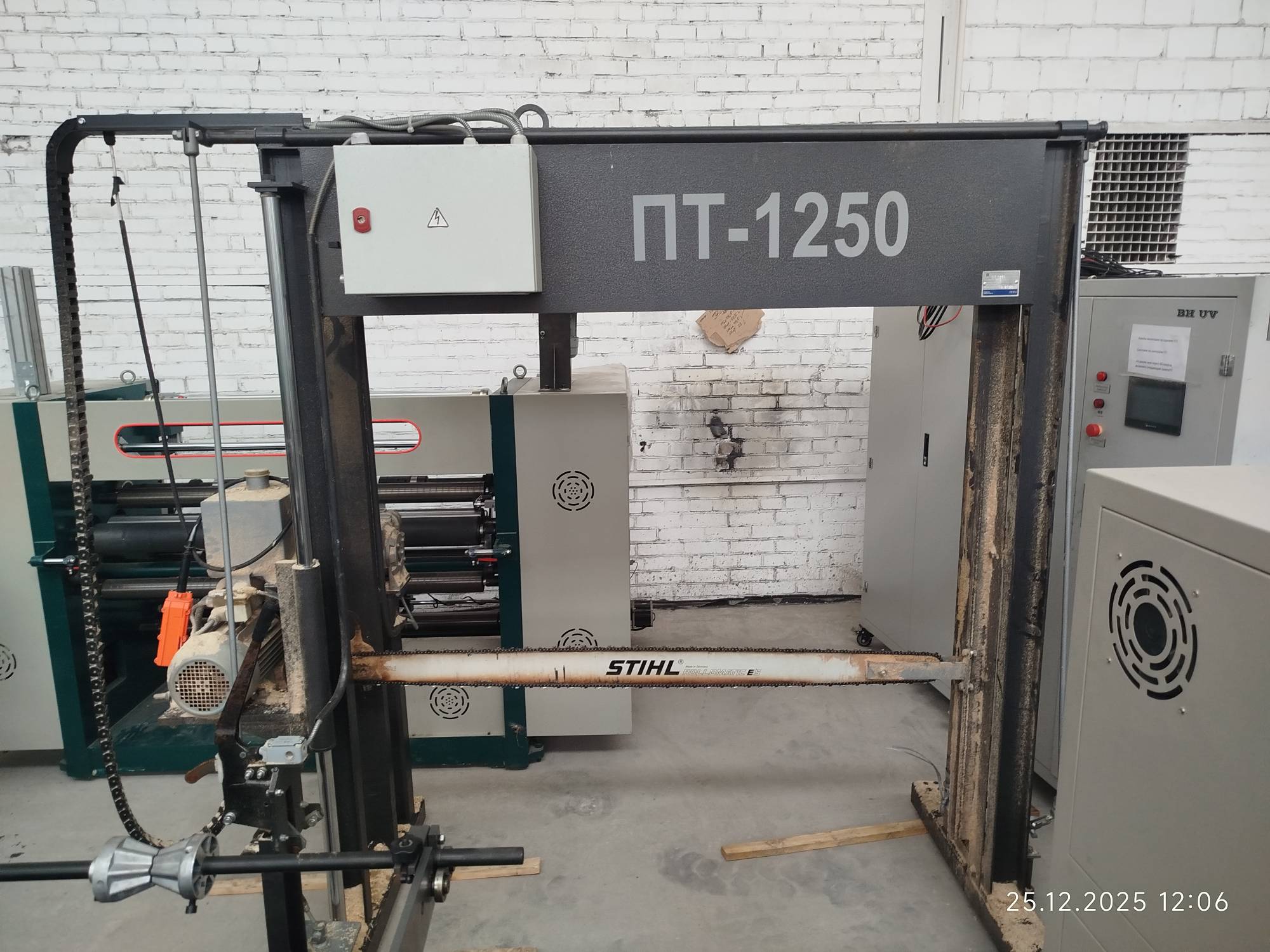 Установка для торцовки пакетов цепная мод. "ПТ-1250"